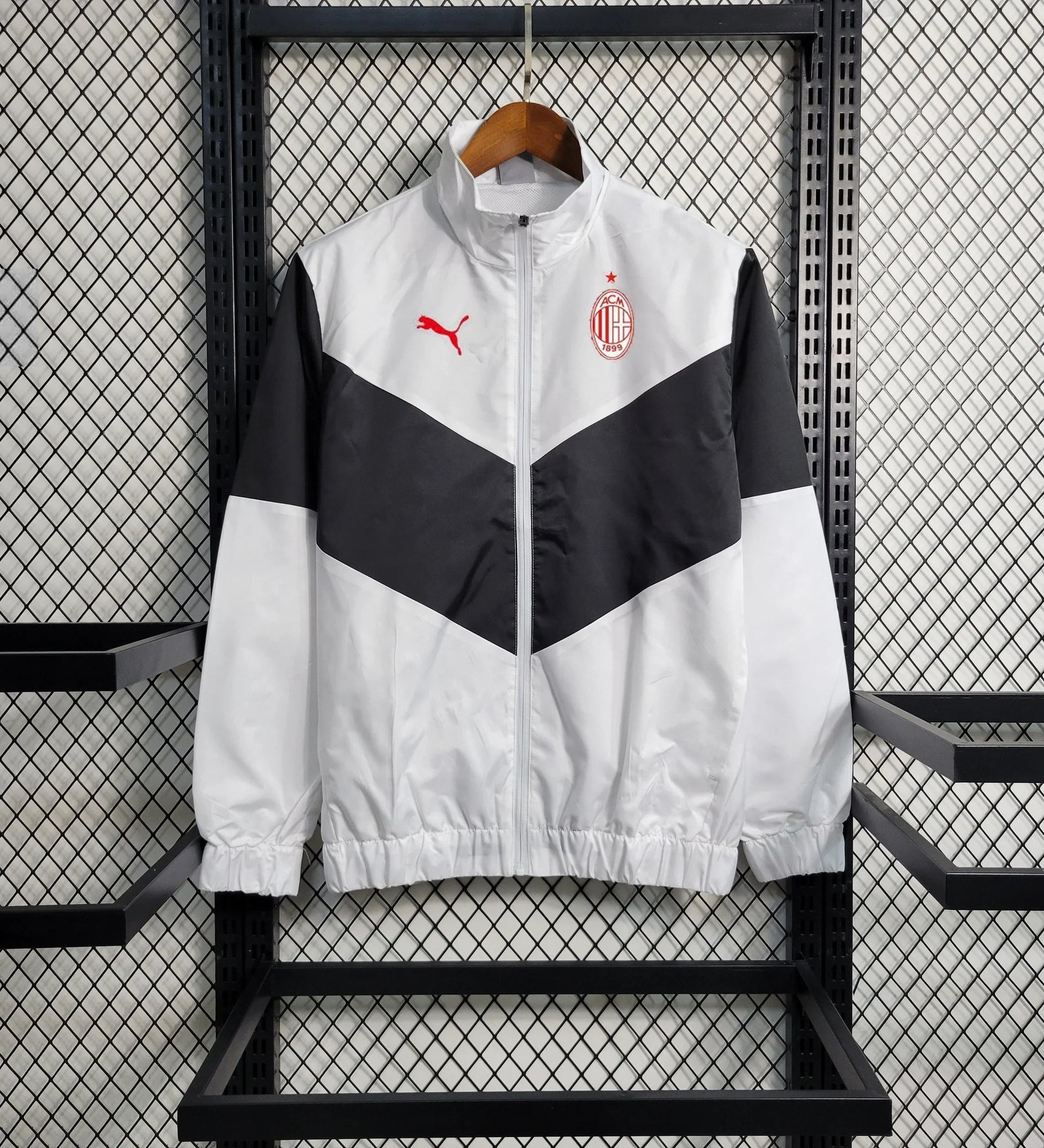 Milan Windbreaker Jacket 23/24 - White and Black