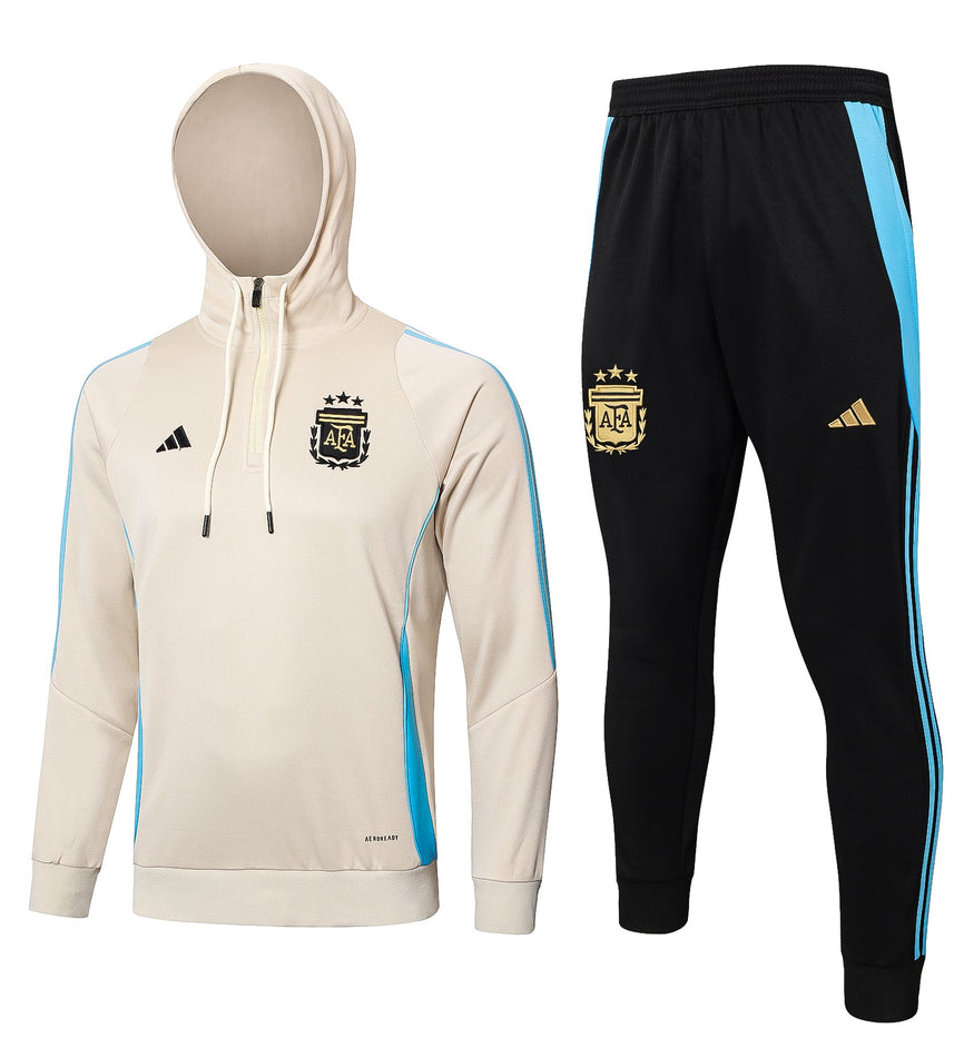 Argentina 2024 Black and Beige Tracksuit