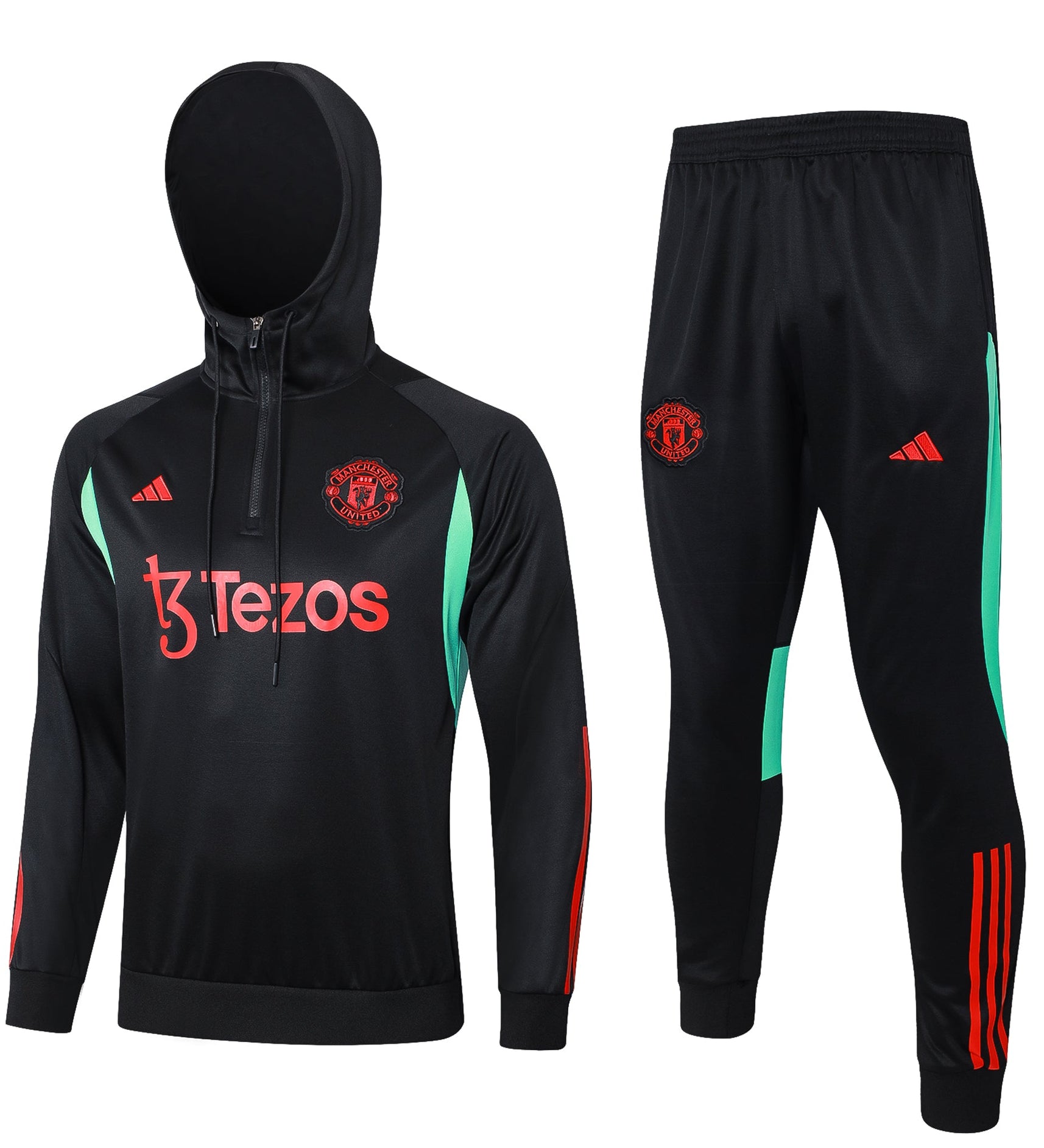 Manchester United Black and Red Tracksuit