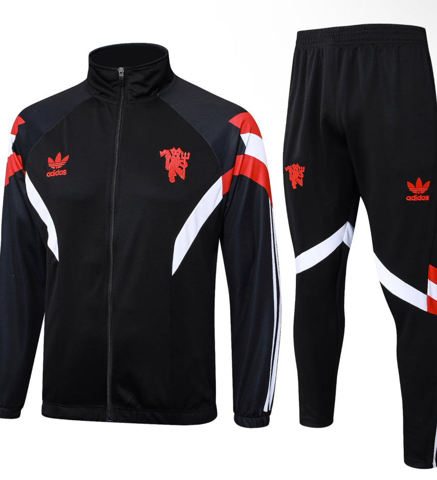 Manchester United Black and Red Tracksuit II