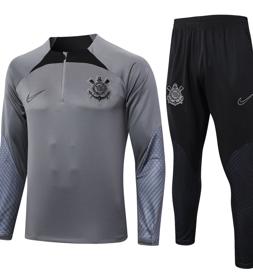 Corinthians Black and Grey Tracksuit