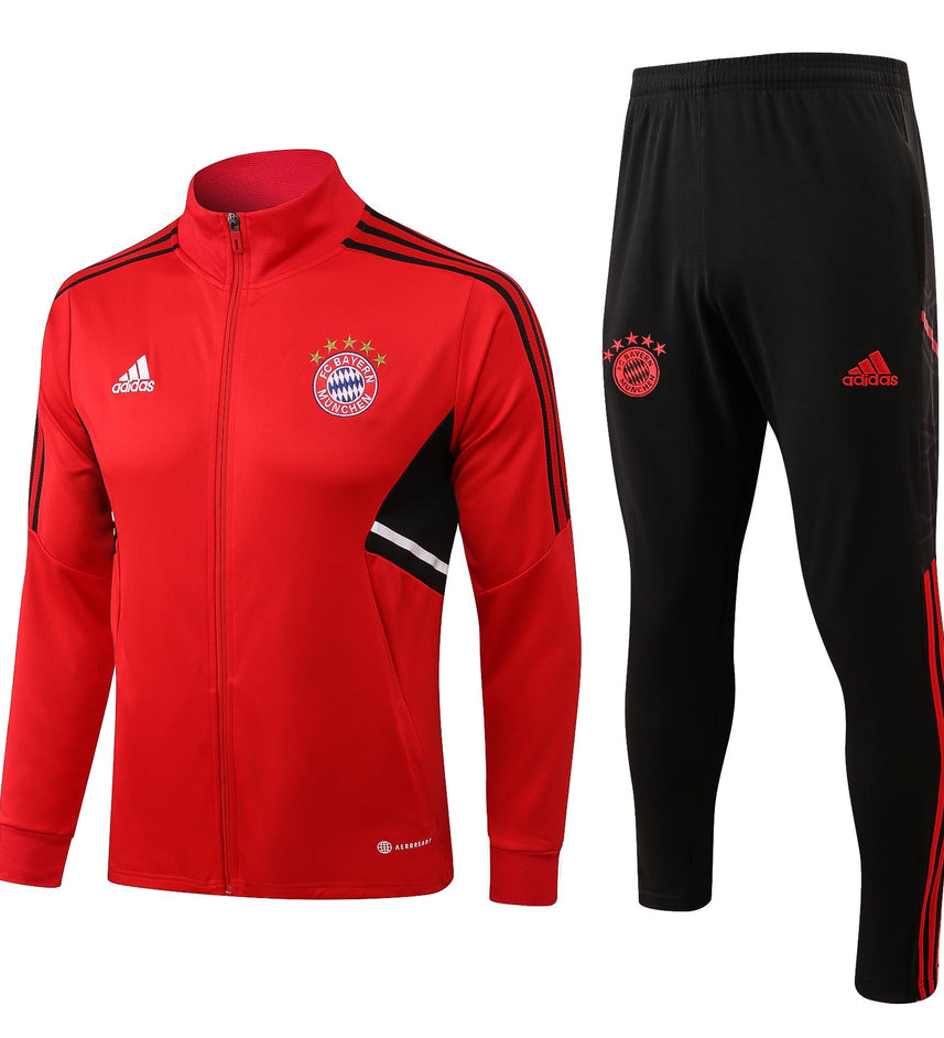 Bayern Munchen Black and Red Tracksuit