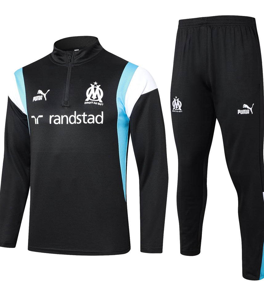 Olympique de Marseille Black Tracksuit