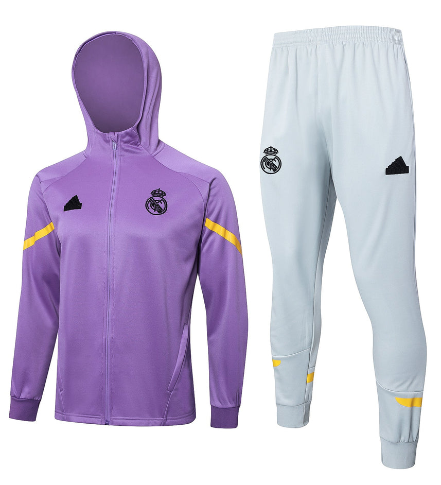 Real Madrid White and Violet Tracksuit