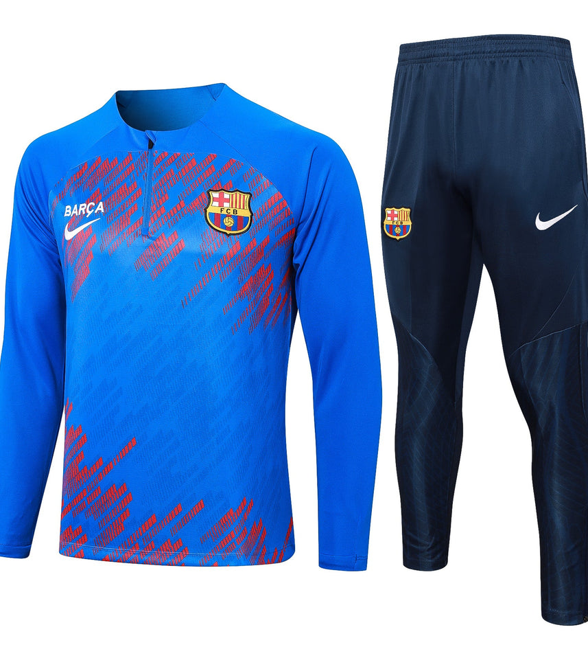 FC Barcelona Dark Blue and Blue Tracksuit