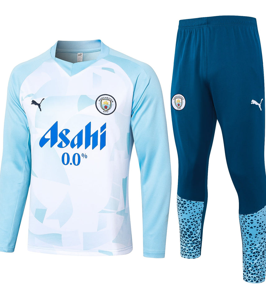 Manchester City White and Blue Tracksuit
