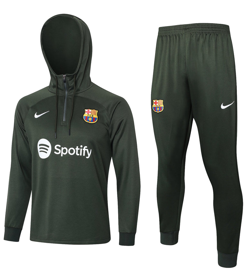 FC Barcelona Military Green Tracksuit