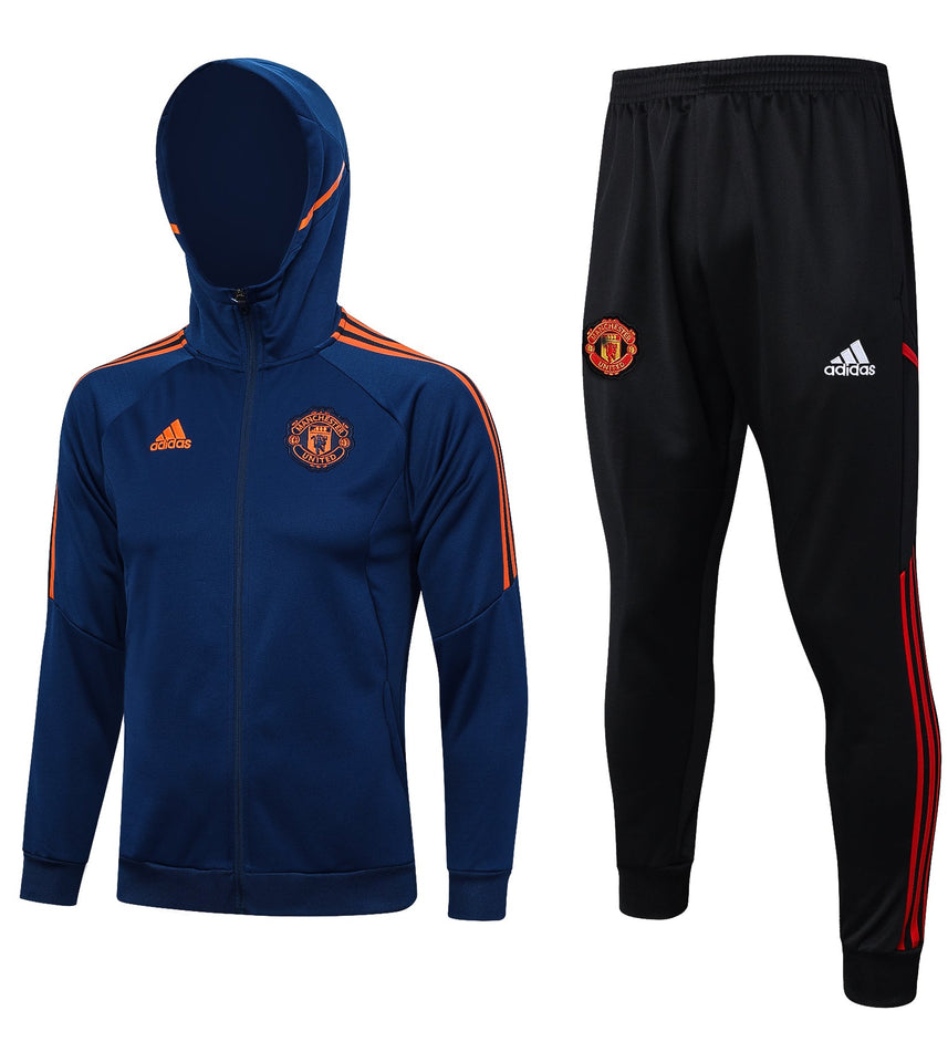 Manchester United Black and Dark Blue Tracksuit