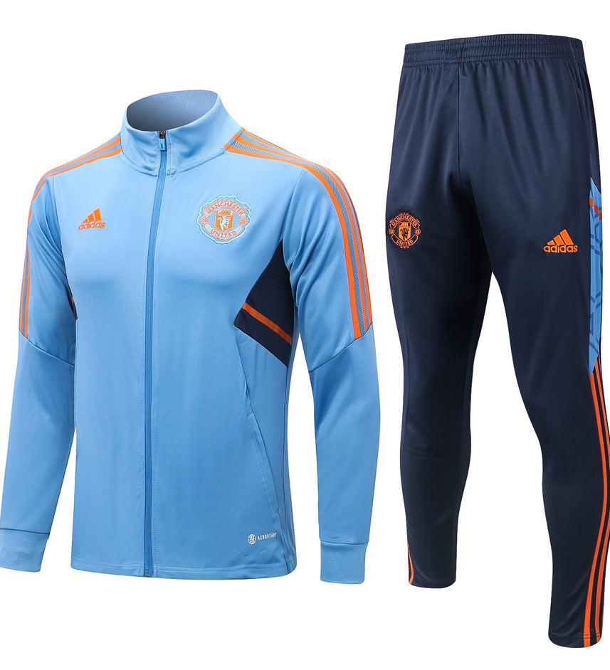 Manchester United Dark Blue and Light Blue Tracksuit