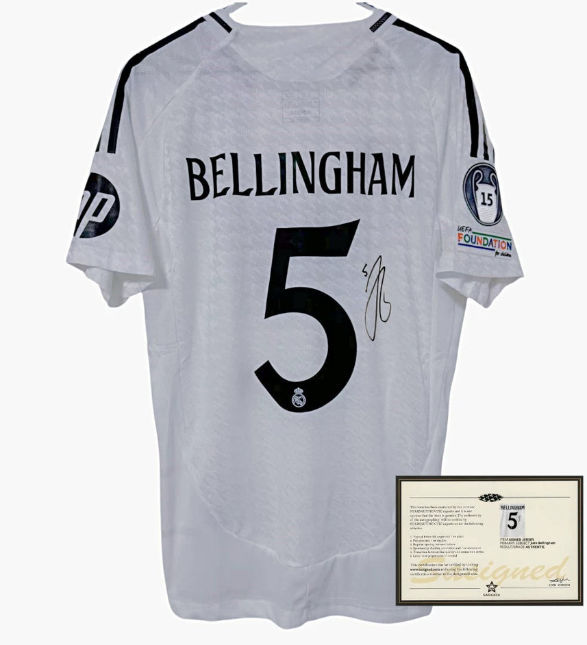 Bellingham Real Madrid 24-25 Signed Jersey