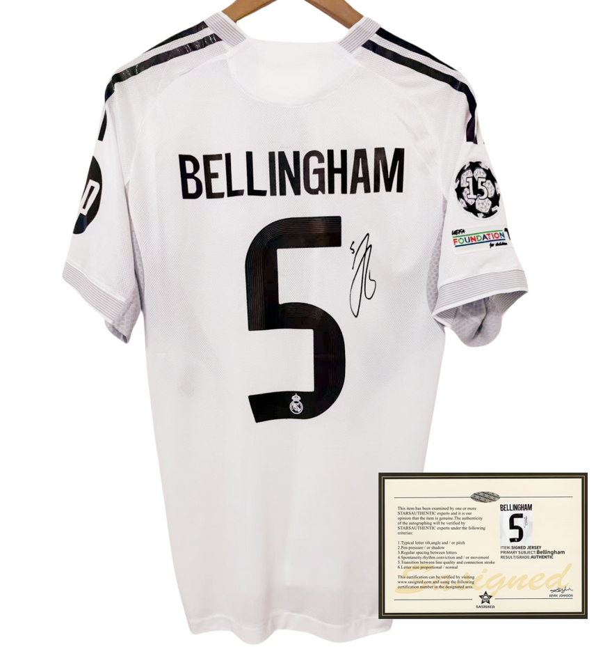 Bellingham Real Madrid Signed Jerseys