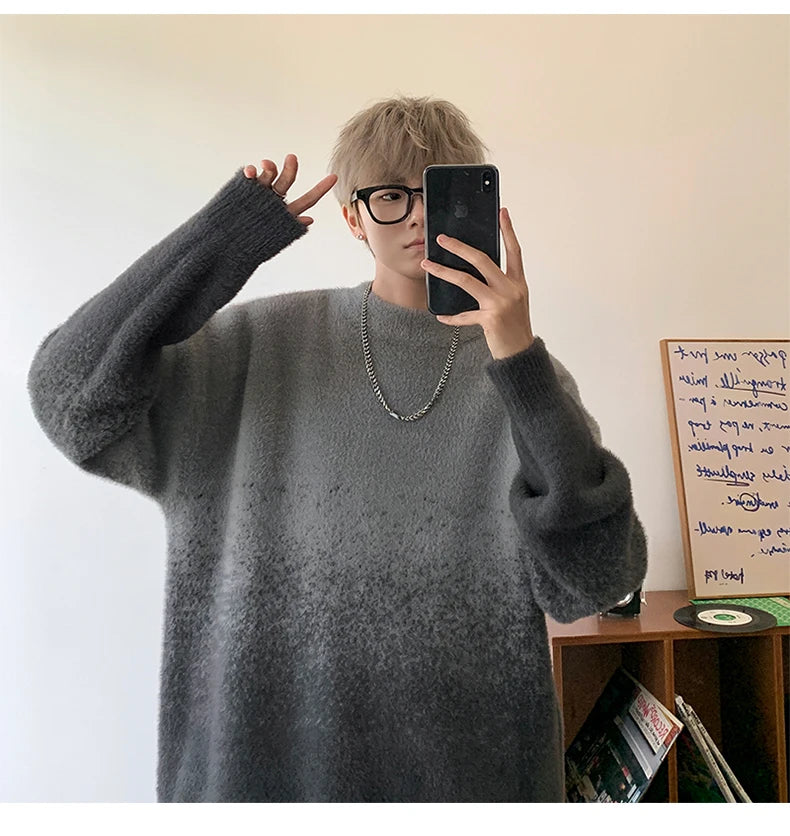 Overseized Plush Gradient Sweater