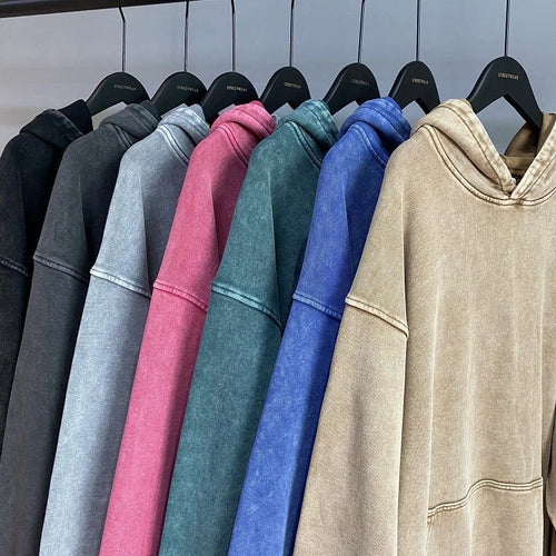 Heavy Washed Loose Hoodie