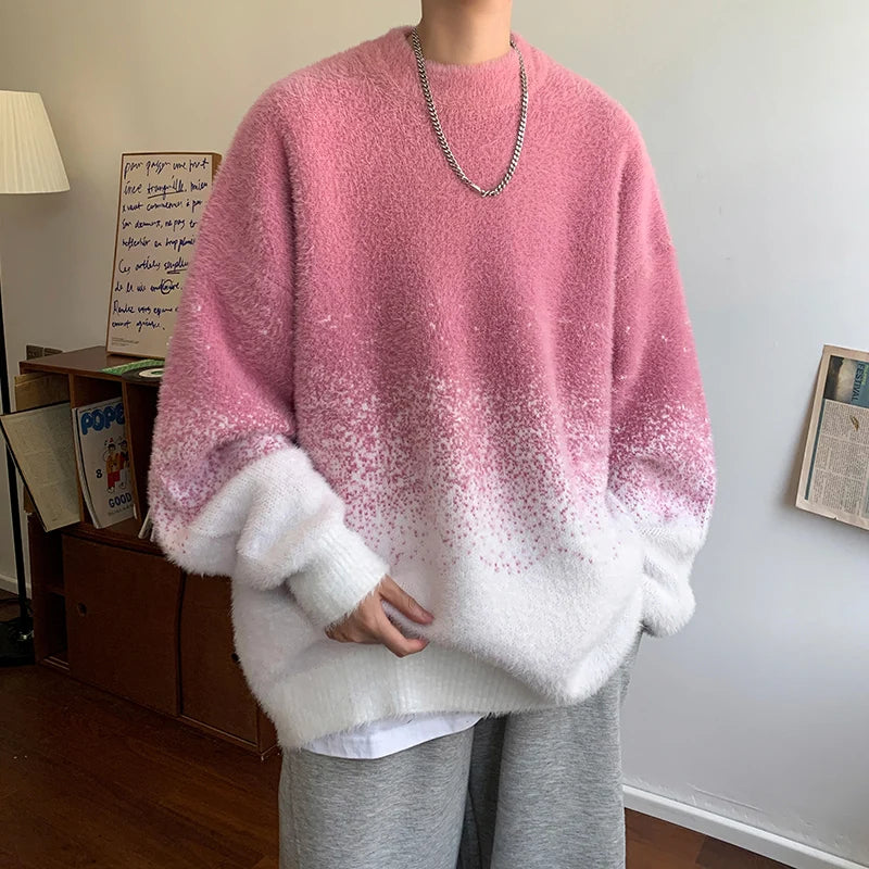 Overseized Plush Gradient Sweater