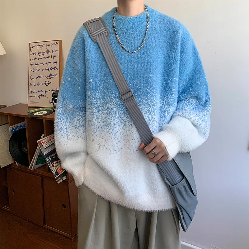 Overseized Plush Gradient Sweater