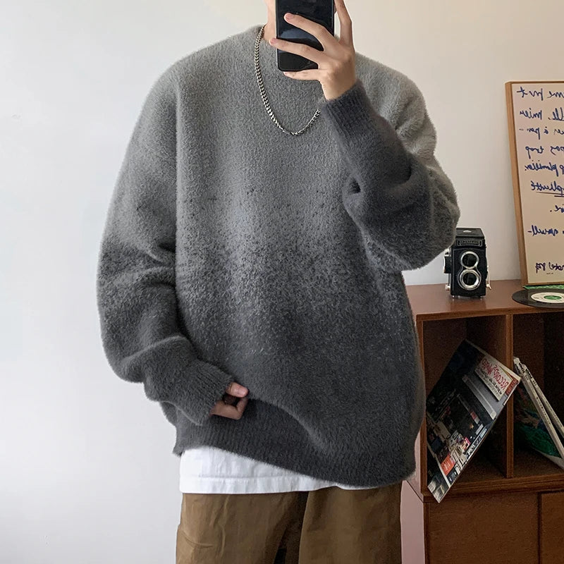 Overseized Plush Gradient Sweater