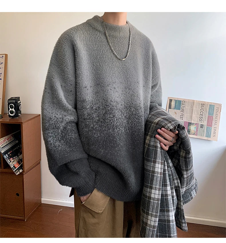 Overseized Plush Gradient Sweater
