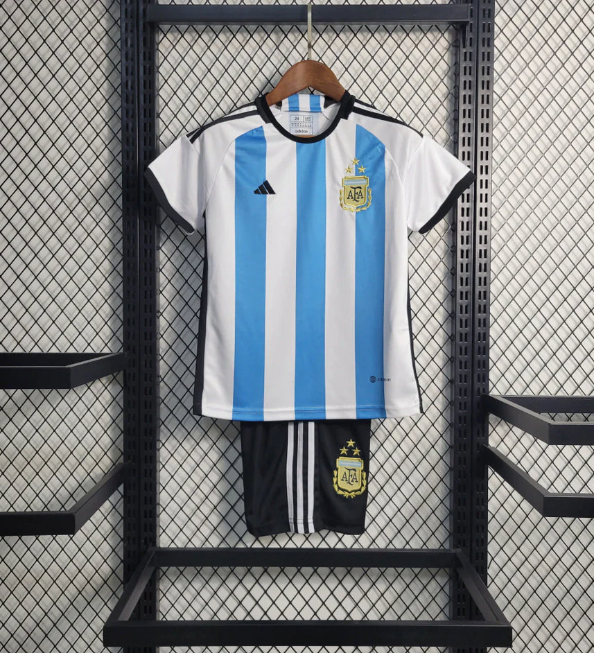 قميص كأس العالم 2022 الأساسي للأرجنتين للأطفال